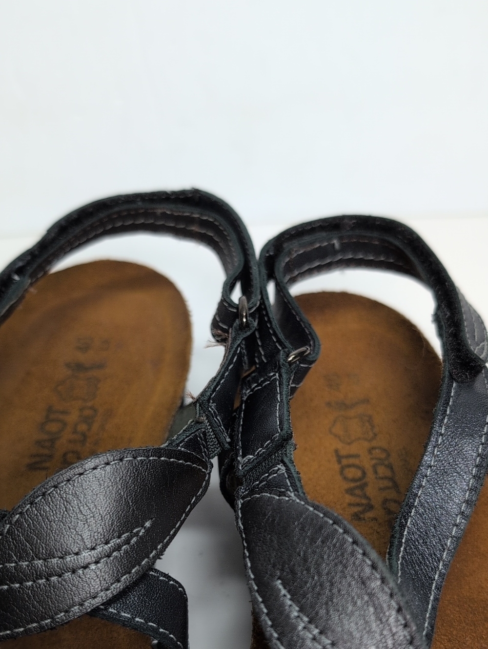 Naot caroline pewter & black wedge sandals womans size 9 EU 40 - Picture 13 of 15